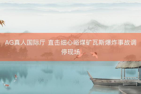 AG真人国际厅 直击细心峪煤矿瓦斯爆炸事故调停现场