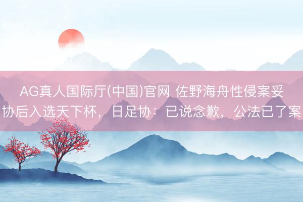 AG真人国际厅(中国)官网 佐野海舟性侵案妥协后入选天下杯，日足协：已说念歉，公法已了案